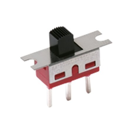 C&K Components Slide Switch, Spdt, Latched, 0.02A, 20Vdc, Solder Terminal, Through Hole-Straight 1101M2S6V4BE2